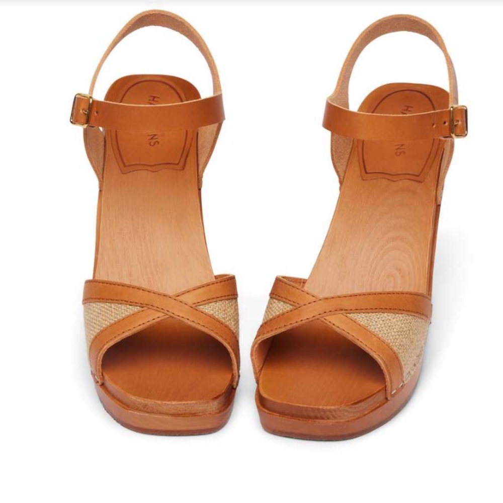 Swedish Hasbeens NWT Triangle Rafia Sandal Vintage Inspired Love this style🌸